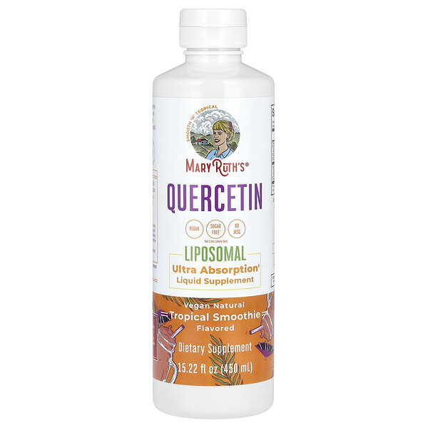 Quercetin Liposomal, Tropical Smoothie, 15.22 fl oz (450 ml) MaryRuth's