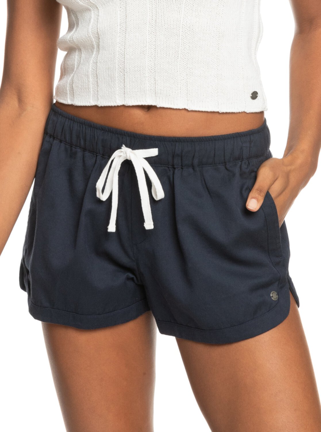 New Impossible Love Elastic Waist Shorts Roxy