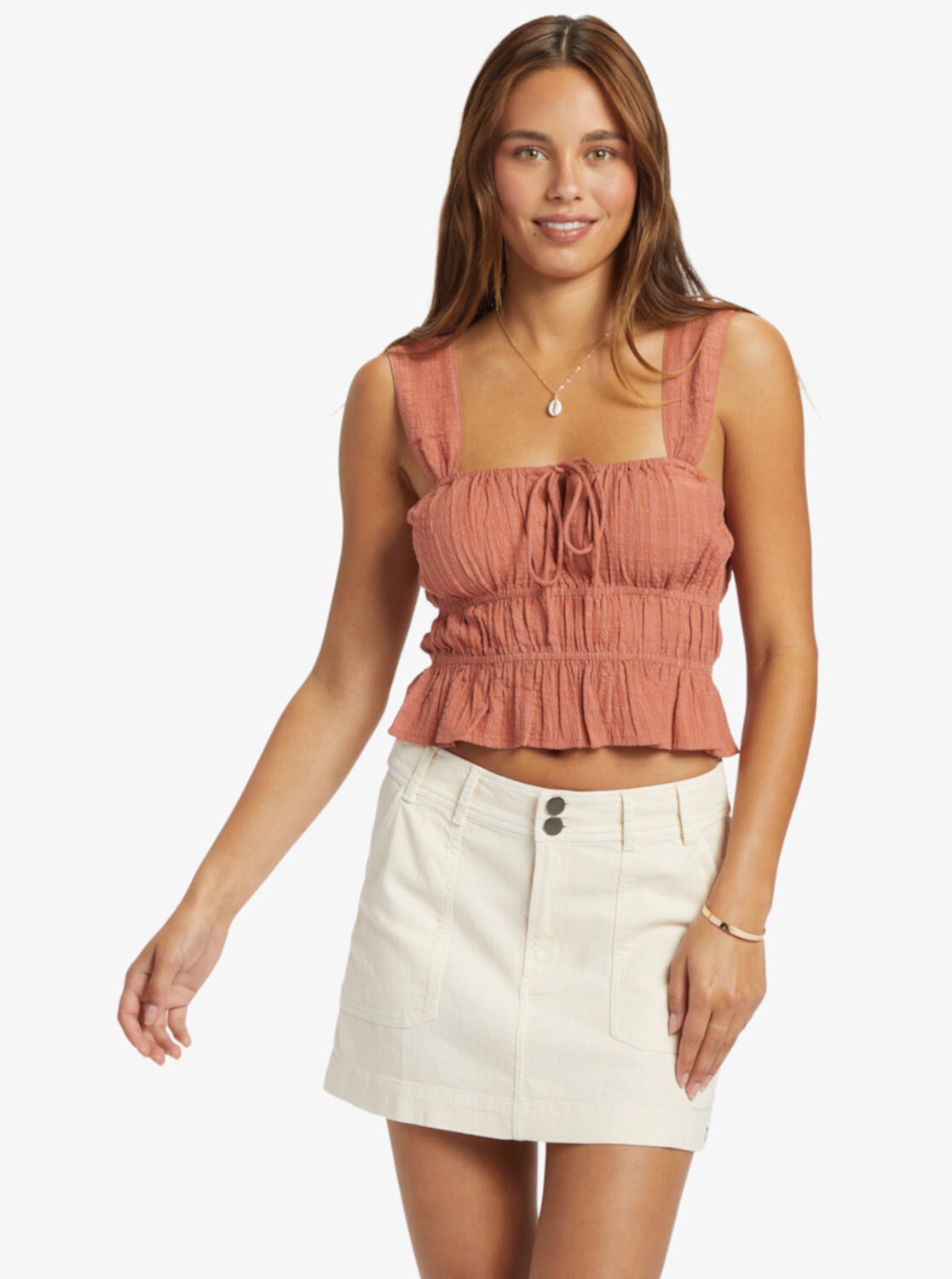 Sunset Mist Ruched Top Roxy