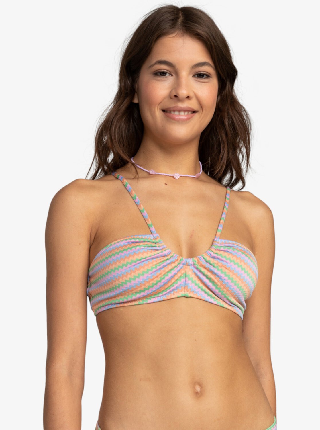 Женский Топы для плавания Roxy Wavy Stripe Fashion Bralette Roxy