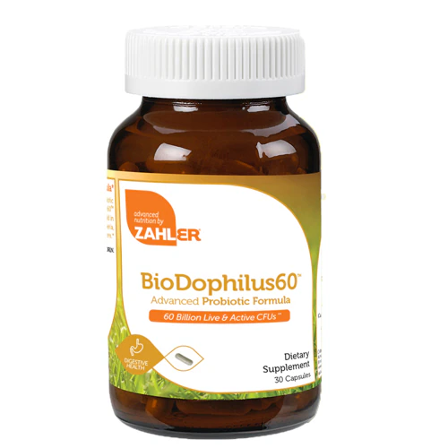 BioDophilus60 — 60 миллиардов CFU, 30 капсул, пробиотическая формула Zahler