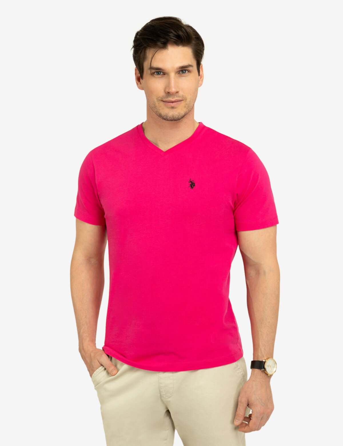 Мужская Футболка U.S. POLO ASSN. Solid V-Neck U.S. POLO ASSN.