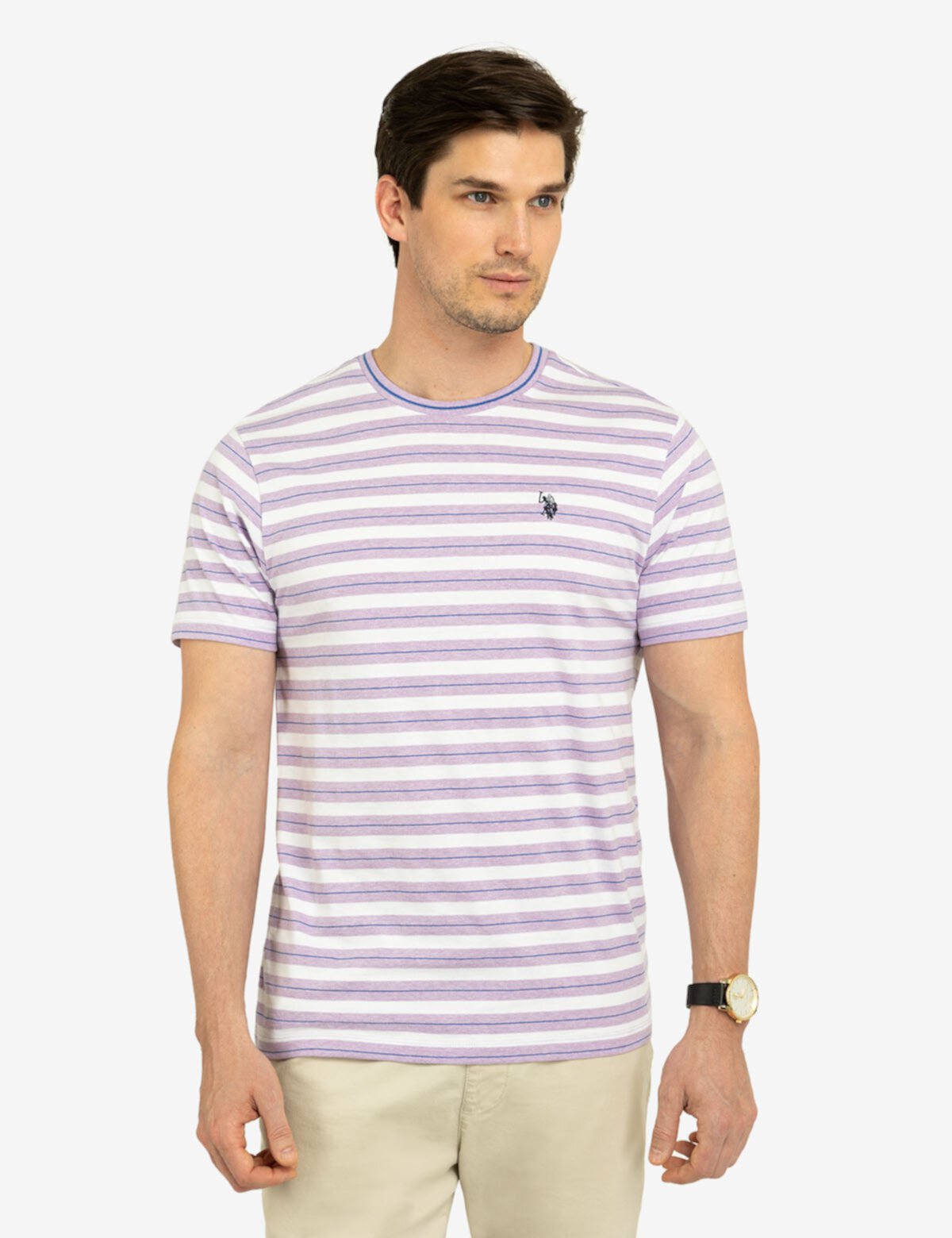 YARN DYE STRIPE JERSEY CREW NECK T-SHIRT U.S. POLO ASSN.