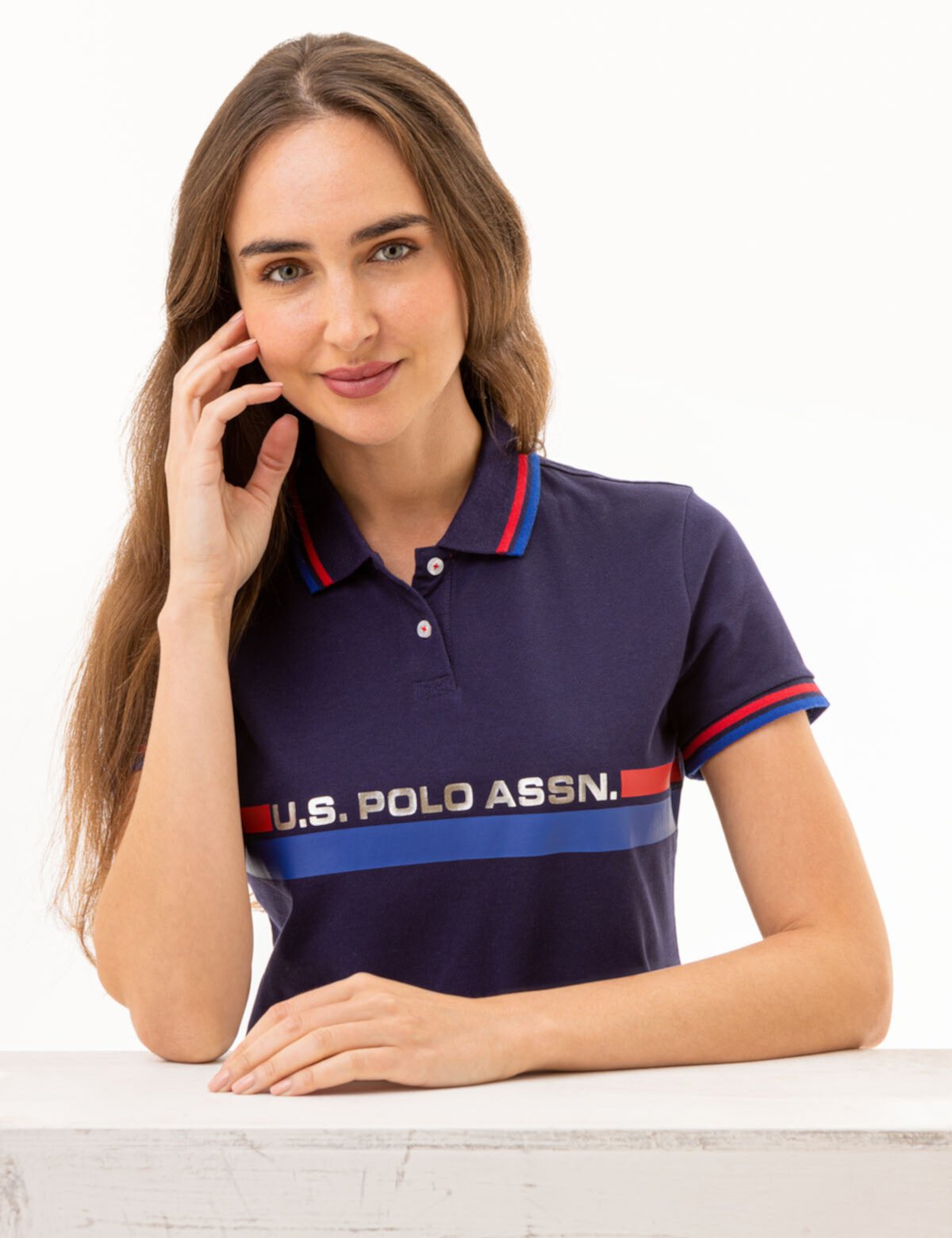 Женская Поло рубашка U.S. POLO ASSN. DUAL SIGNATURE STRIPE U.S. POLO ASSN.