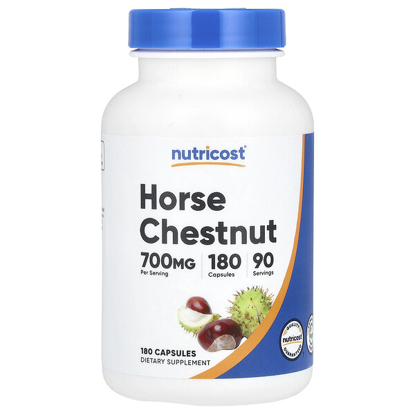 Horse Chestnut, 700 mg, 180 Capsules (350 mg per Capsule) Nutricost