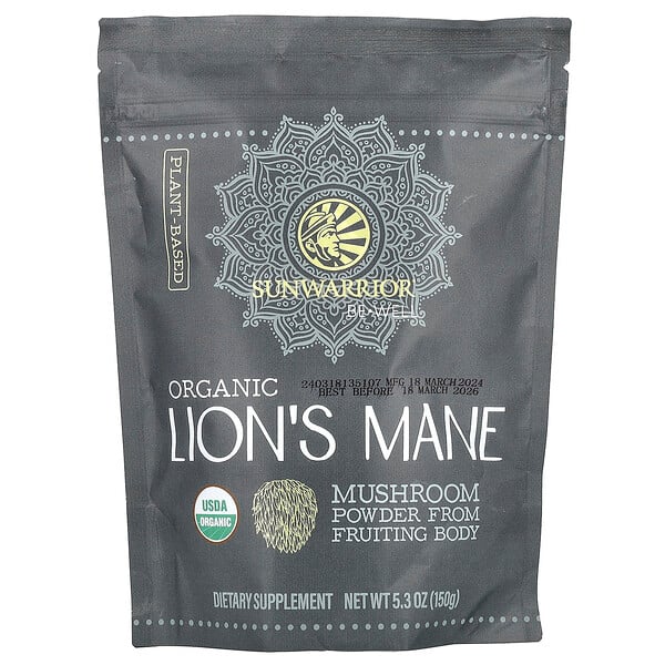 Be Well, Organic Lion's Mane, 5.3 oz (Унции) (150 g) Sunwarrior