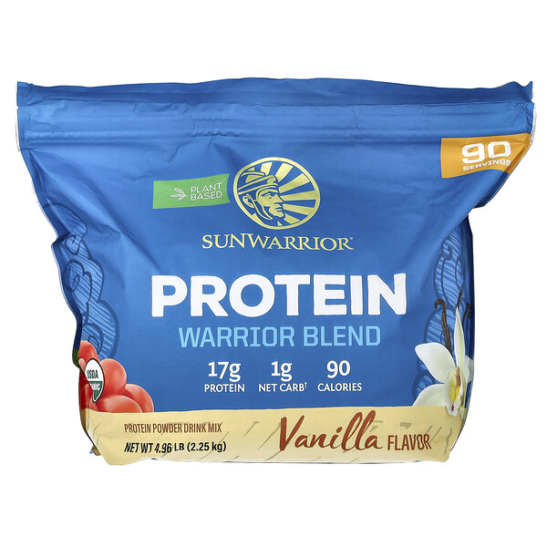 Warrior Blend, Protein, Vanilla, 4.96 lb (2.25 kg) Sunwarrior