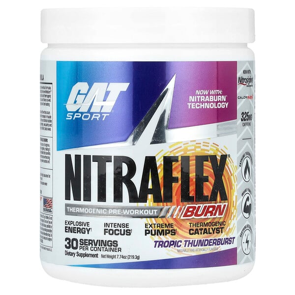 Sport, NITRAFLEX® Burn, Tropic Thunderburst, 7.74 oz (219.3 g) GAT