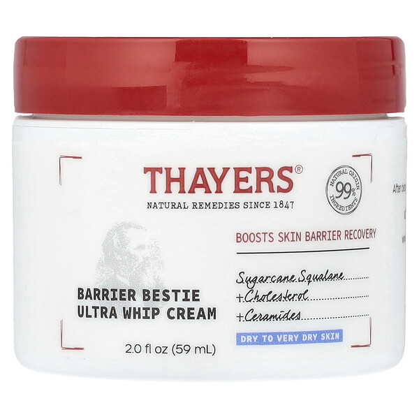 Barrier Bestie Ultra Whip Cream, Fragrance-Free, 2 fl oz (59 ml) Thayers