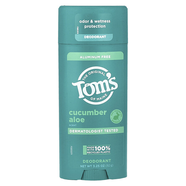 Aluminum Free Deodorant, Cucumber Aloe, 3.25 oz (92 g) Tom's of Maine