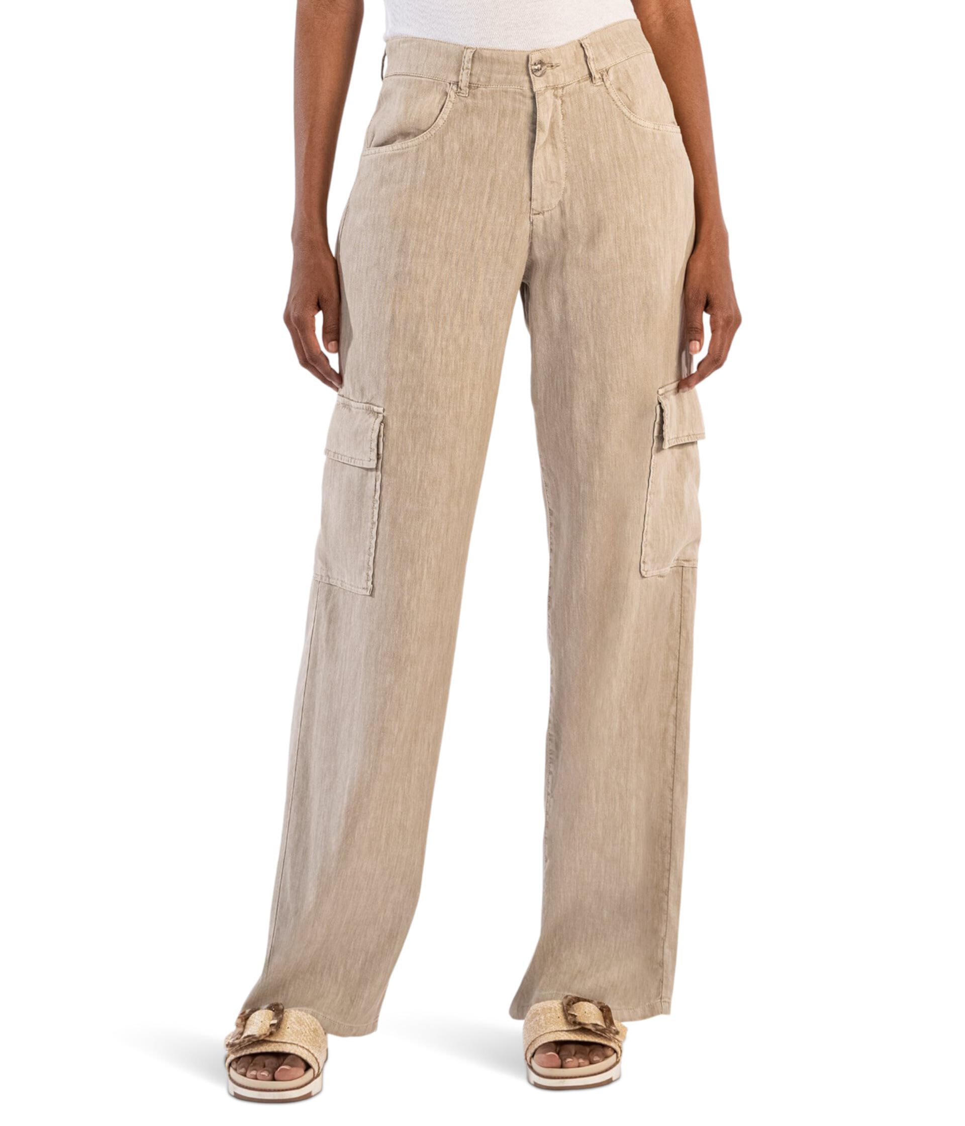 Akia - Wide Leg Pants With Cargo Pockets KUT from the Kloth