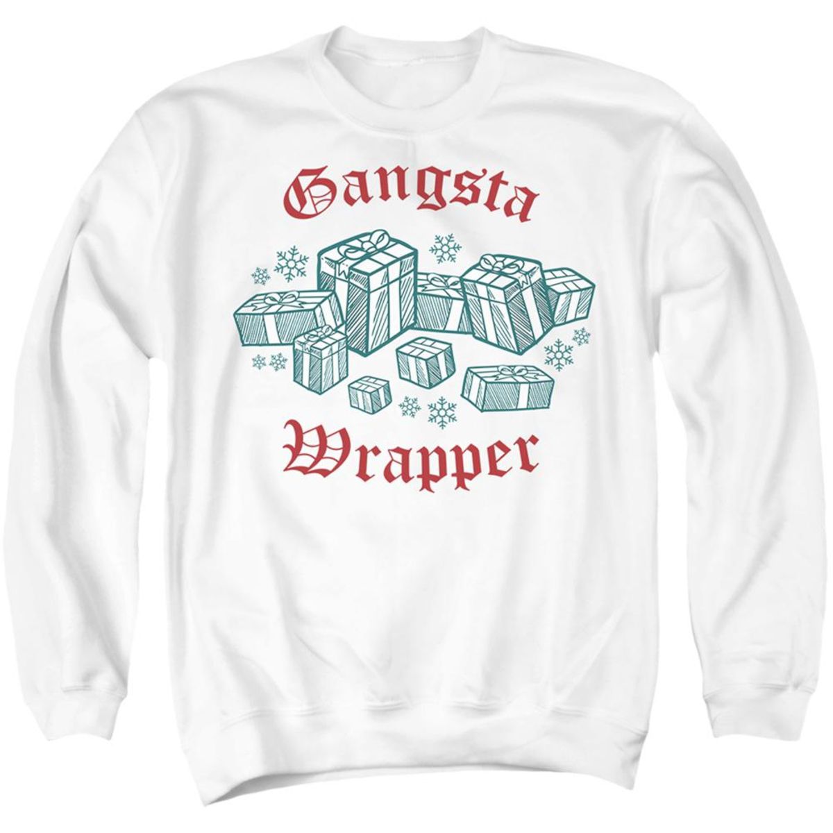 Gangsta Wrapper This Christmas Unisex Adult Crewneck Sweatshirt Sweater Licensed Character
