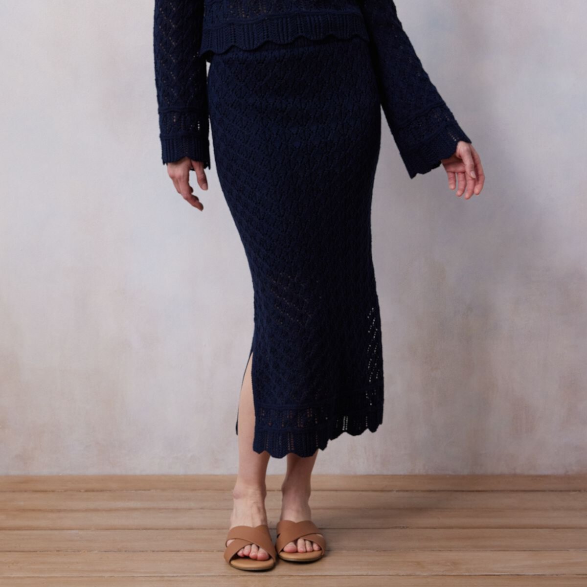 Women's LC Lauren Conrad Pointelle Midi Sweater Skirt LC Lauren Conrad