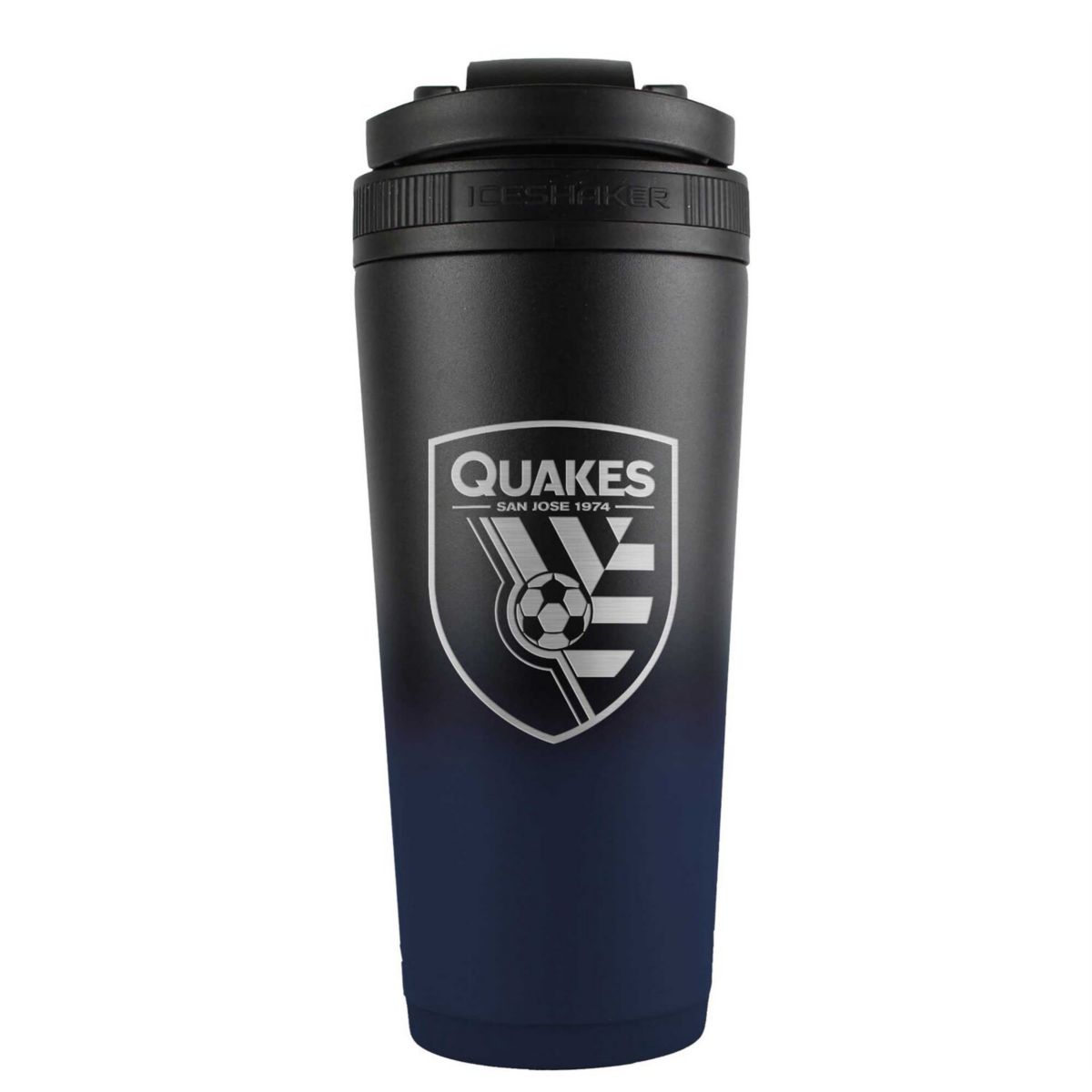 WinCraft San Jose Earthquakes 26oz. Ombre Stainless Steel Ice Shaker Blender Bottle Wincraft