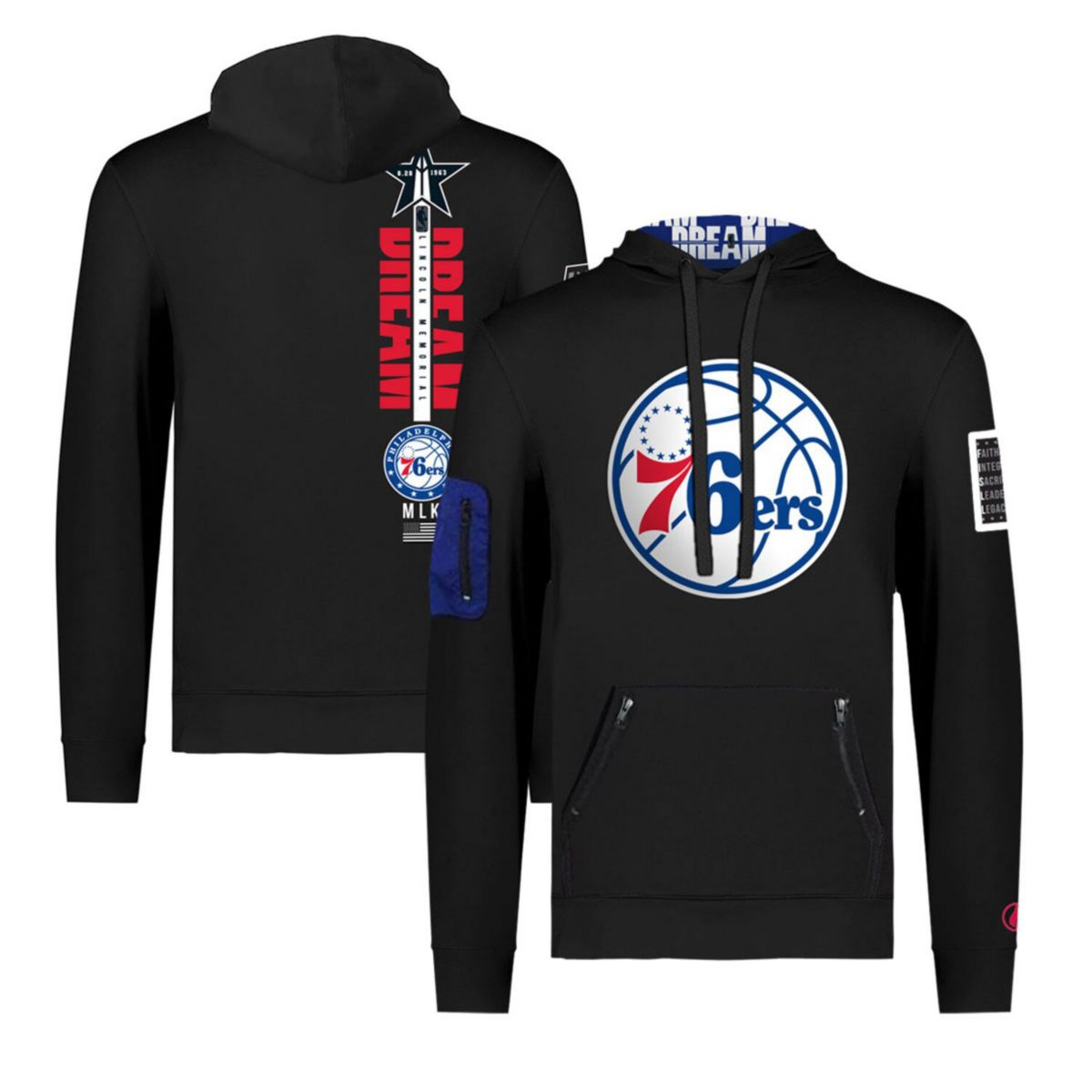 Унисекс Футболка FISLL x Black History Collection Black Philadelphia 76ers FISLL