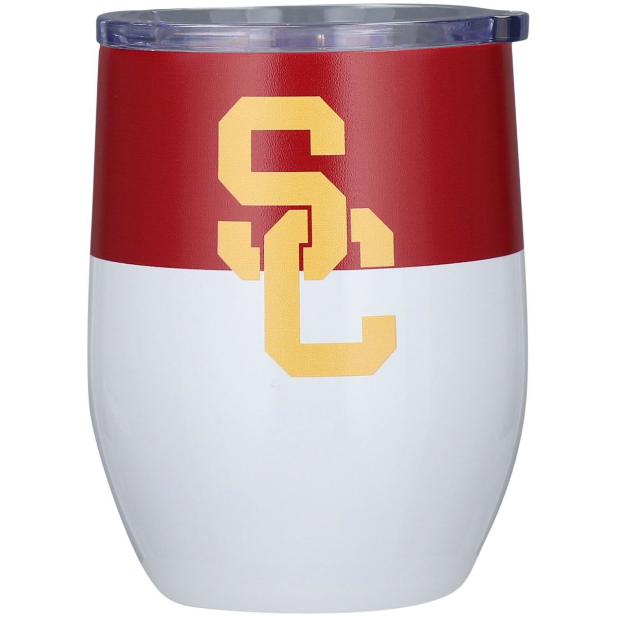 USC Trojans 16oz. Colorblock Stainless Steel Curved Tumbler Unbranded