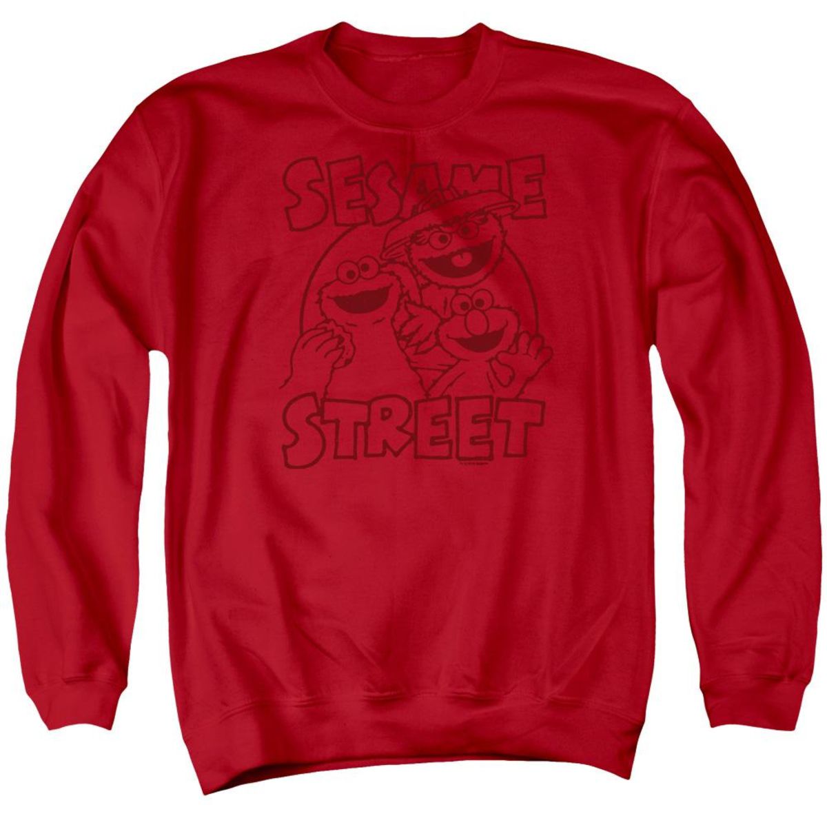 Sesame Street Group Crunch Adult Crewneck Sweatshirt Licensed Character