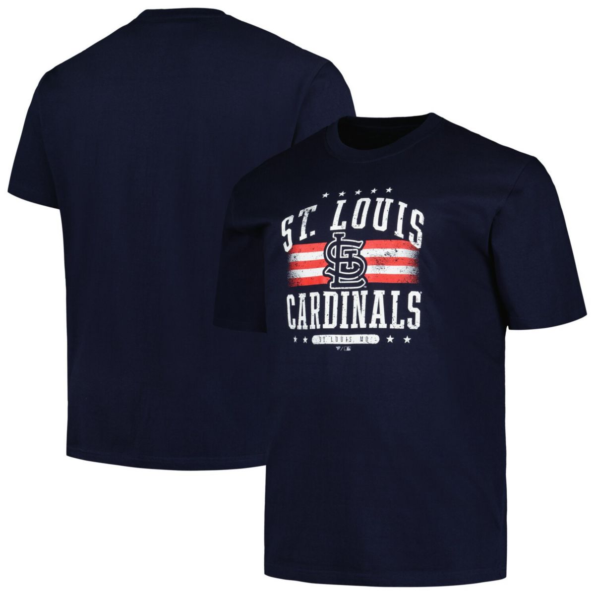 Men's Profile  Navy St. Louis Cardinals Big & Tall Americana T-Shirt Profile