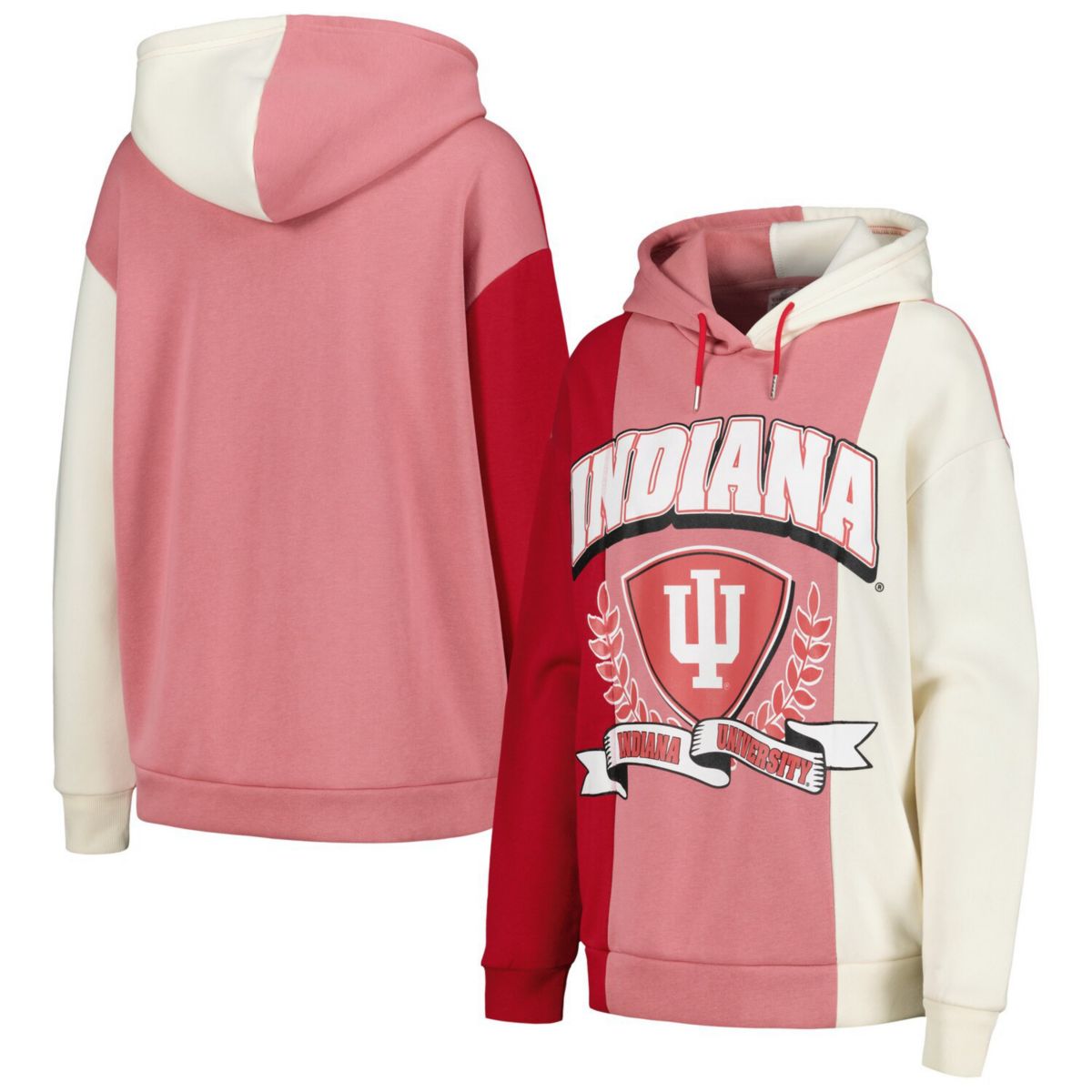 Women's Gameday Couture Crimson Indiana Hoosiers Hall of Fame Colorblock Pullover Hoodie Gameday Couture