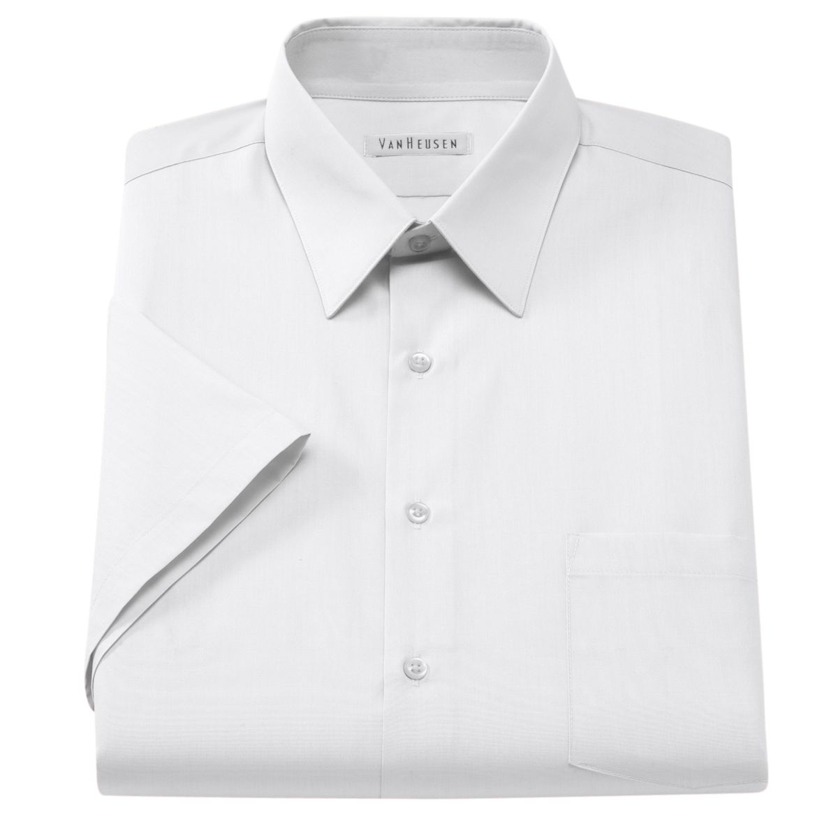 Мужская Футболка Van Heusen Regular-Fit Poplin Easy-Care Point-Collar Dress Shirt Van Heusen