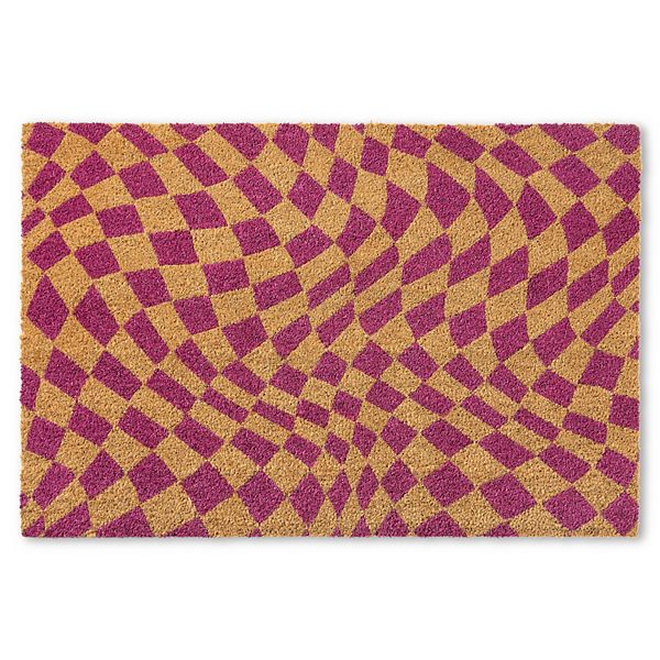 Town & Country Terra Emmett Groovy Checkerboard Outdoor Door Mat Town & Country