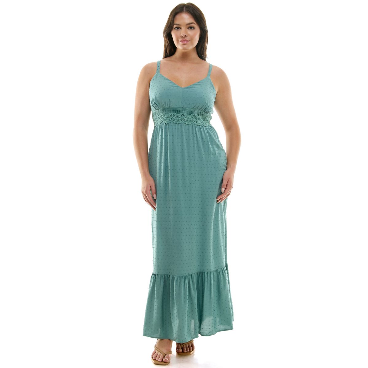 Juniors' Plus Lily Rose Molded Cup Maxi Dress Lily Rose