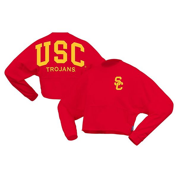 Женская Футболка Spirit Jersey USC Trojans Оверсайз Короткая с Длинным Рукавом Spirit Jersey