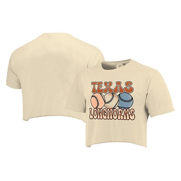 Женская укороченная футболка Texas Longhorns из мягкого хлопка Comfort Colors Image One