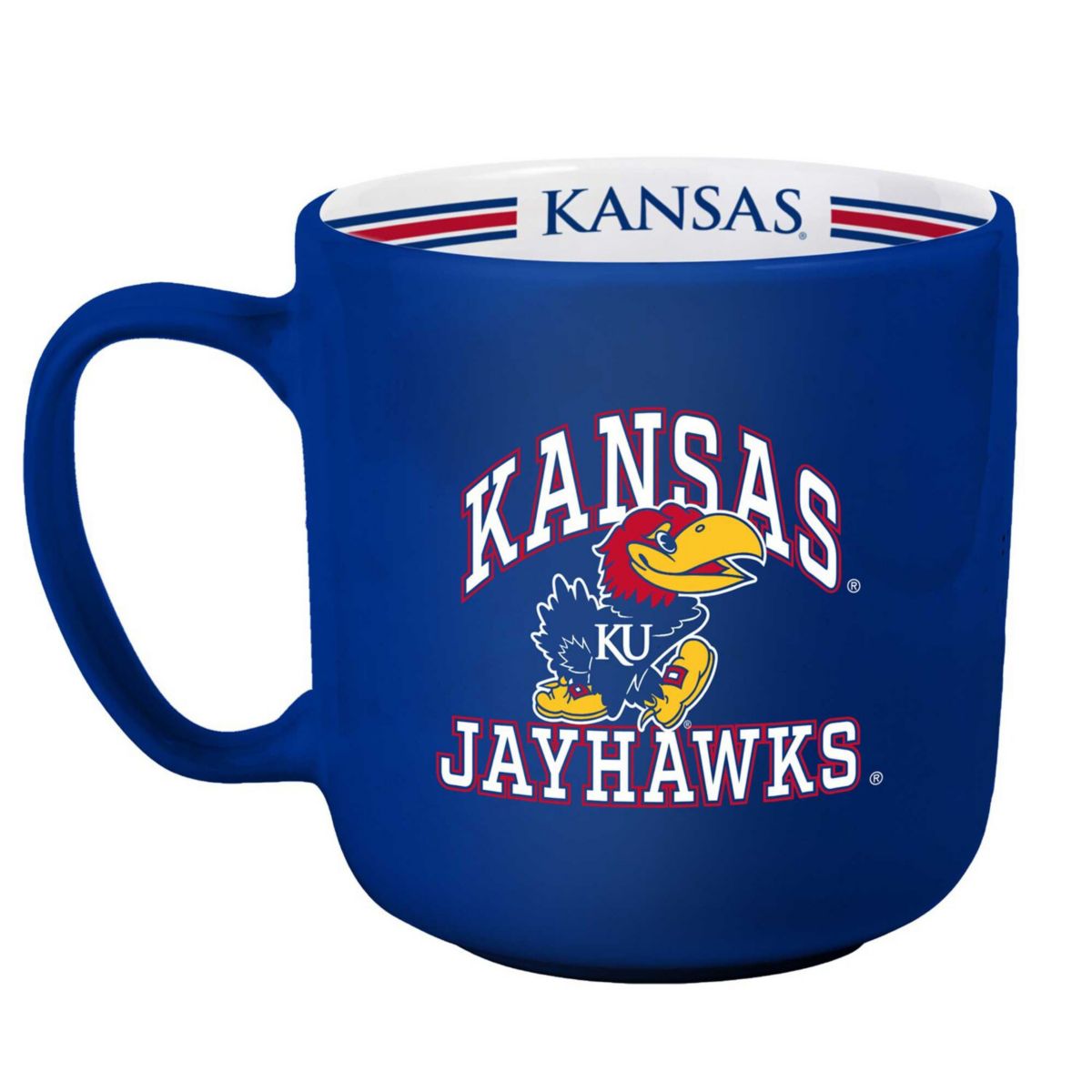 Kansas Jayhawks 15oz. Stripe Mug Logo Brand