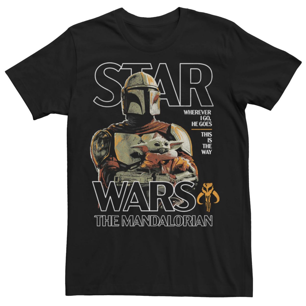 Мужская Футболка Star Wars The Mandalorian Grogu Din Djarin Quote Star Wars