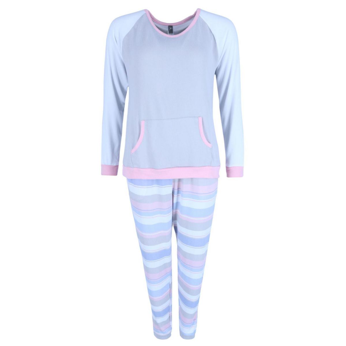 Women's Plus Size Stripe Print Jogger Pj Set PJ Couture