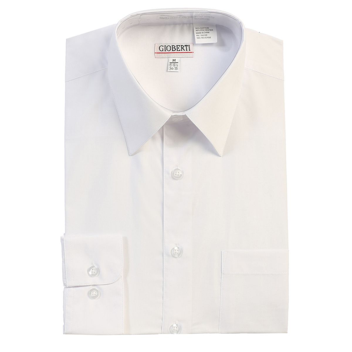 Gioberti Men's Long Sleeve Solid Dress Shirt Gioberti