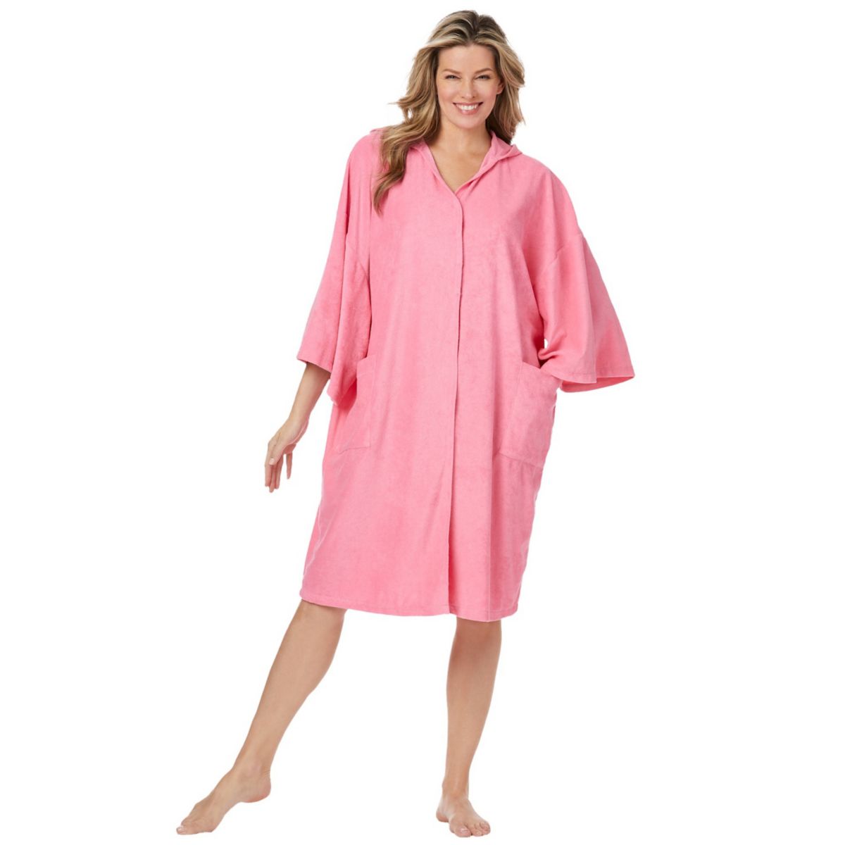 Dreams & Co. Women's Plus Size Pullover Terry Robe Dreams & Co.