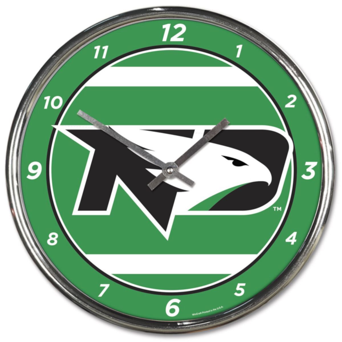 WinCraft North Dakota Chrome Wall Clock Unbranded