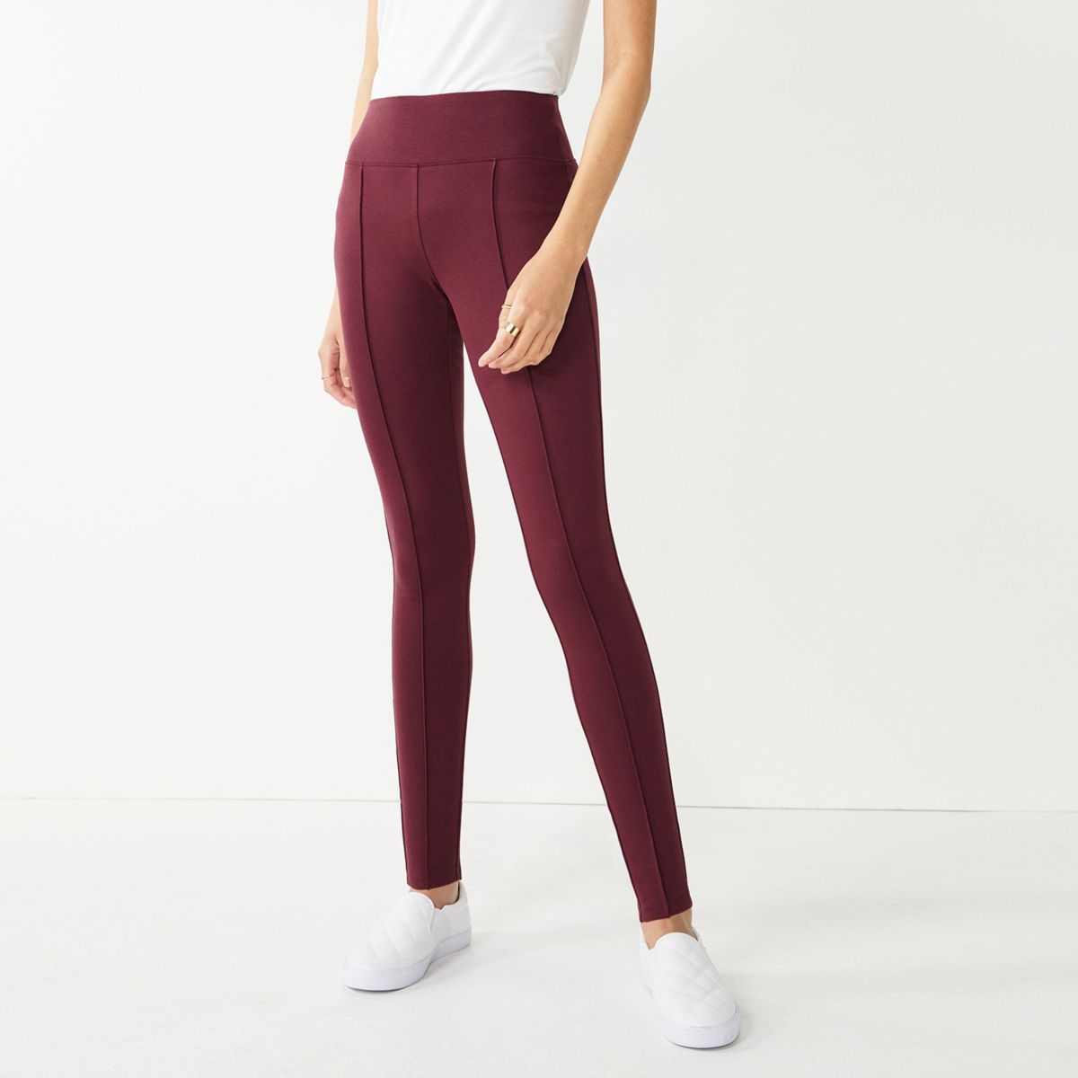 Women's Nine West Seamed Tummy-Control Ponte Leggings Nine West