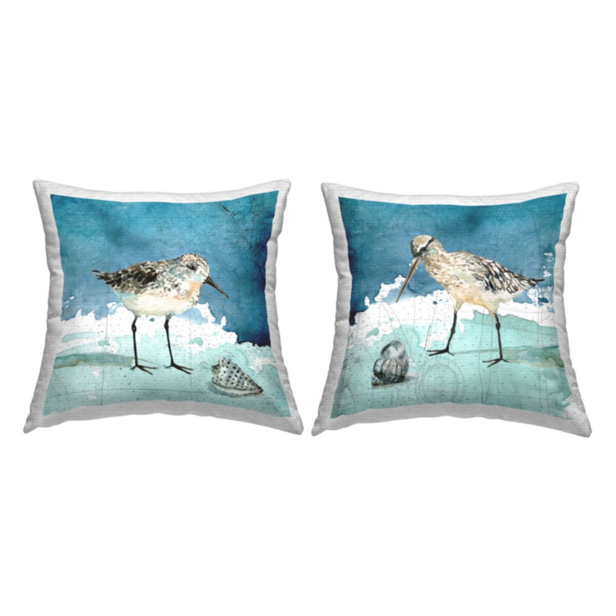 Stupell Home Decor 2-Pack Sandpiper Birds Nautical Beach Throw Pillow Set Stupell Home Decor