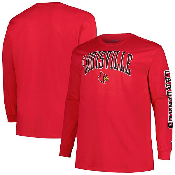 Мужская Футболка Champion Louisville Cardinals Big & Tall 2-Hit Long Sleeve Champion