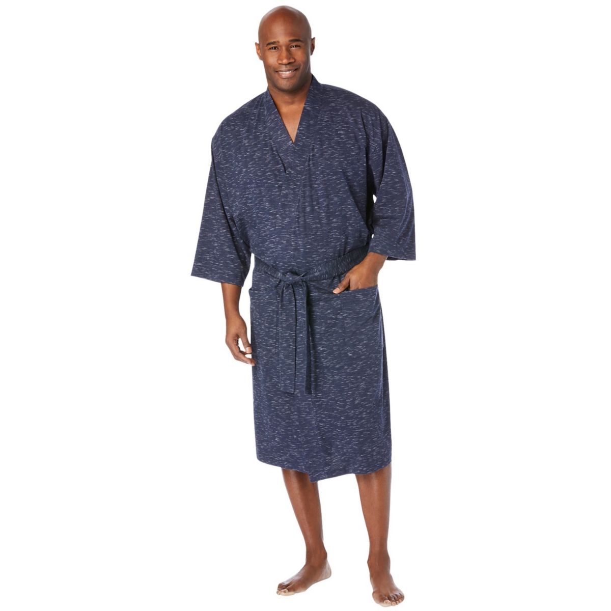 Kingsize Men's Big & Tall Cotton Jersey Robe KingSize