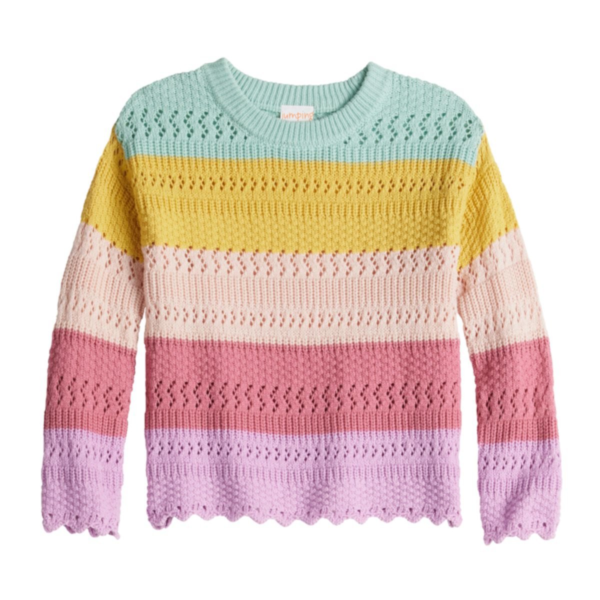 Кардиган Jumping Beans Для девочек Mixed Stitch Pullover Sweater Jumping Beans