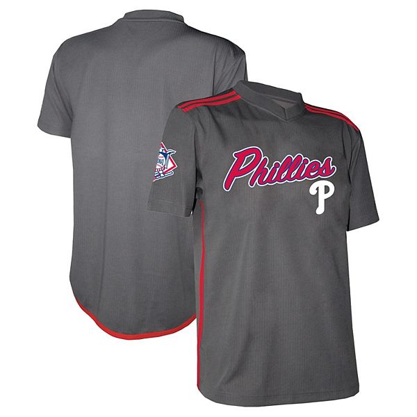 Мужская футболка Stitches Philadelphia Phillies из мягкого полиэстера с V-образным вырезом Stitches