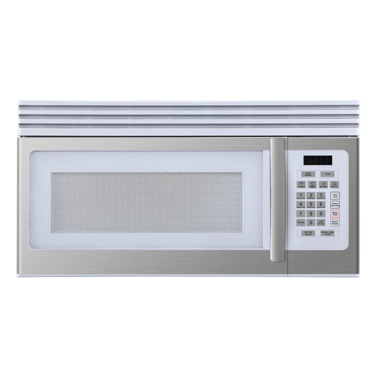 BLACK+DECKER™ EM044KJNP10A Over-The-Range Microwave with Top Mount Air Recirculation Vent, White BLACK+DECKER