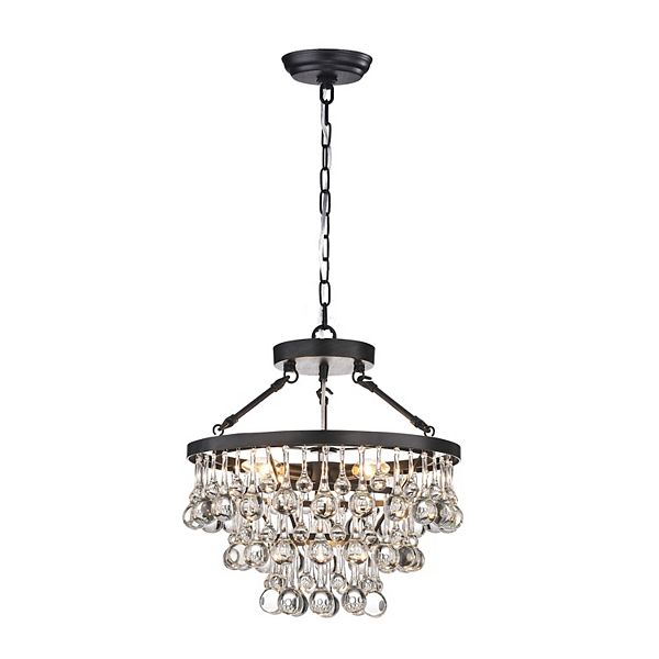 Greenville Signature 5-Light Crystal Tiered Chandelier for Dining/Living Room, Bedroom, Entryway, Office Greenville Signature