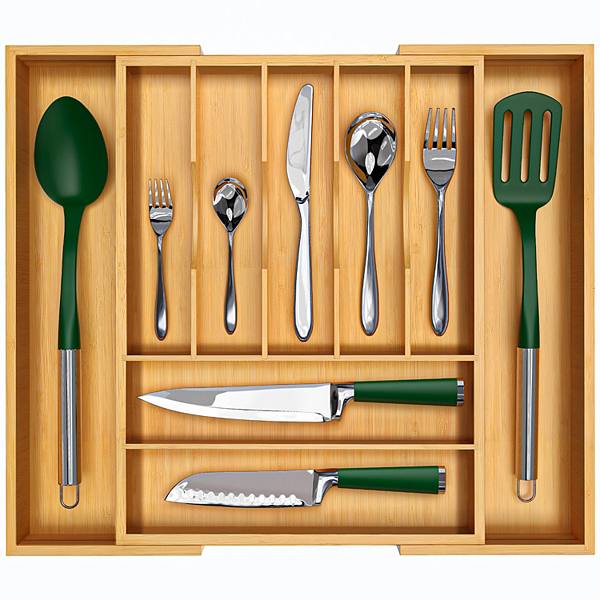 Silverware Drawer Organizer 9 Slots Royal Craft Wood