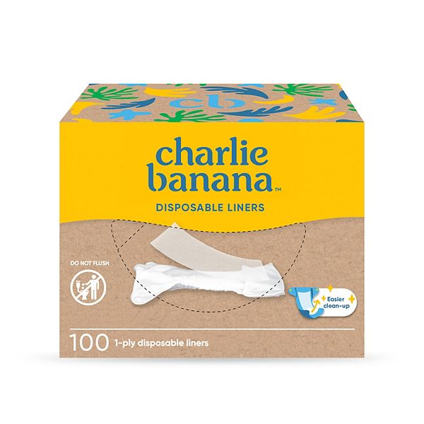 100 одноразовых подкладок из мягкого хлопка для детей Charlie Banana