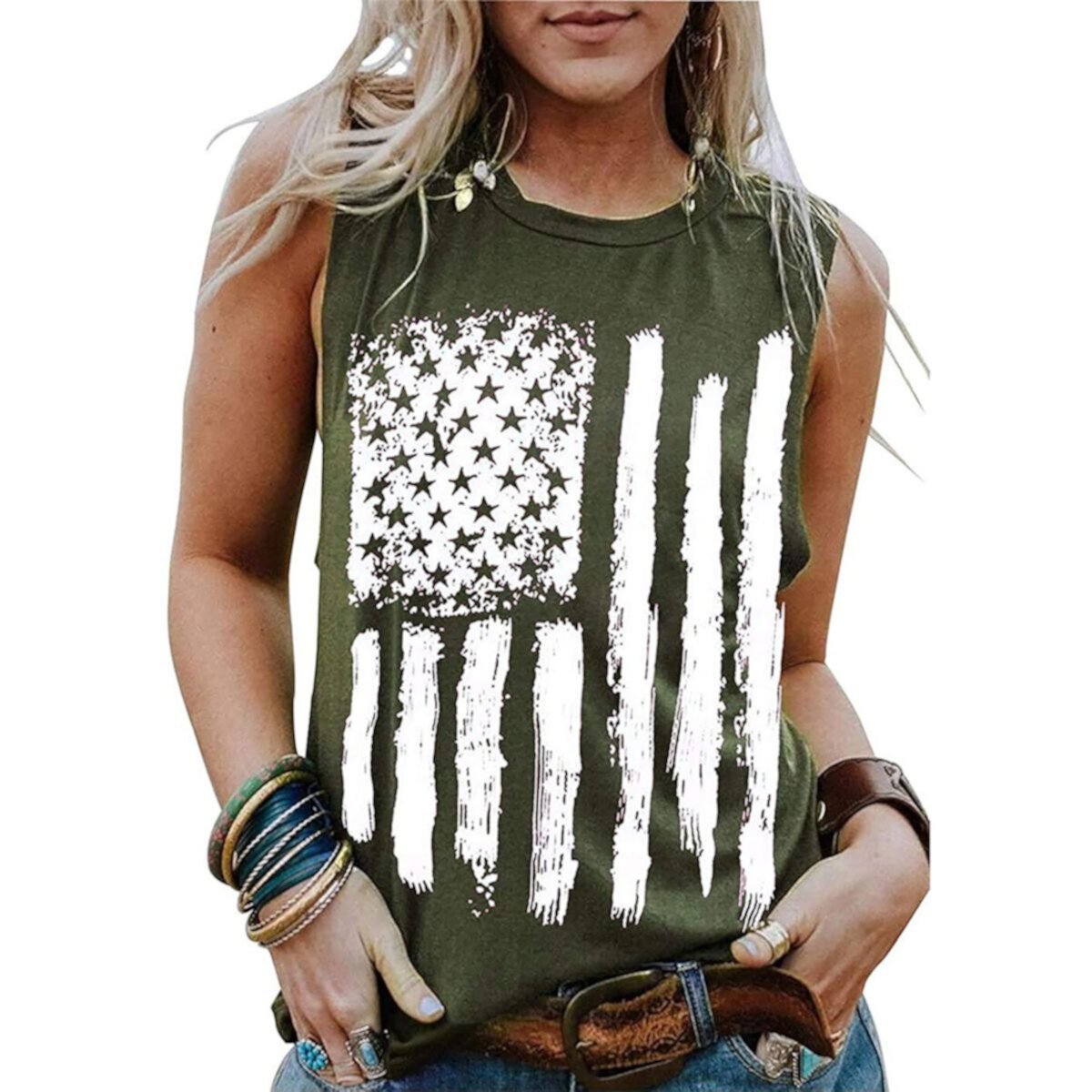 Women's American Flag Usa Tanks Haute Edition