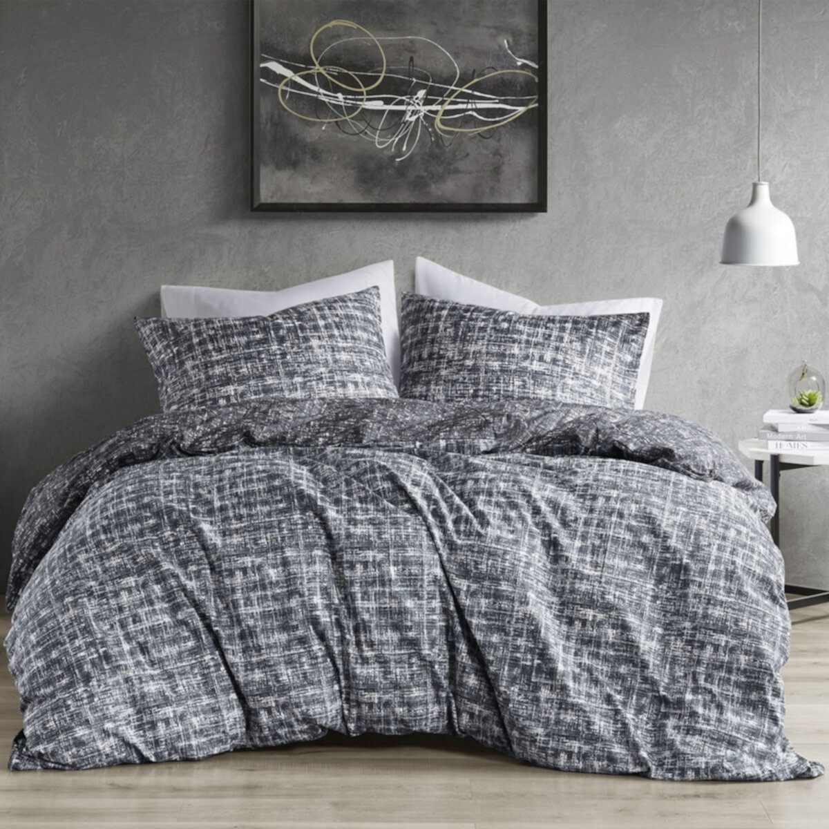 510 Design Maca Textured Print Reversible Comforter Set 510 Design