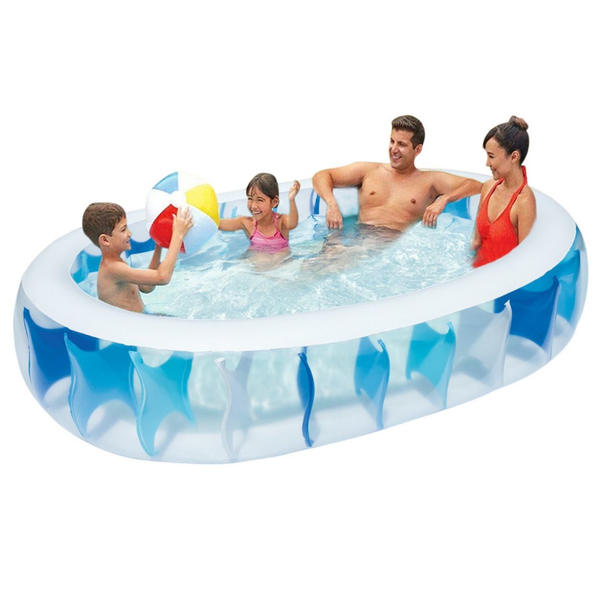 Inflatable Swimming Pool Blow Up Family Pool For Kids Indoor Backyard B Eggracks By Global Phoenix