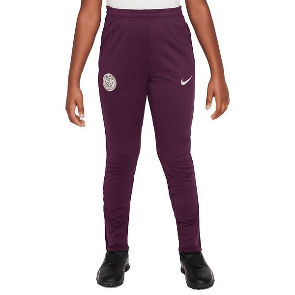 Юношеские тренировочные бордовые брюки Nike Paris Saint-Germain 2024/25 с технологией Dri-FIT Nike