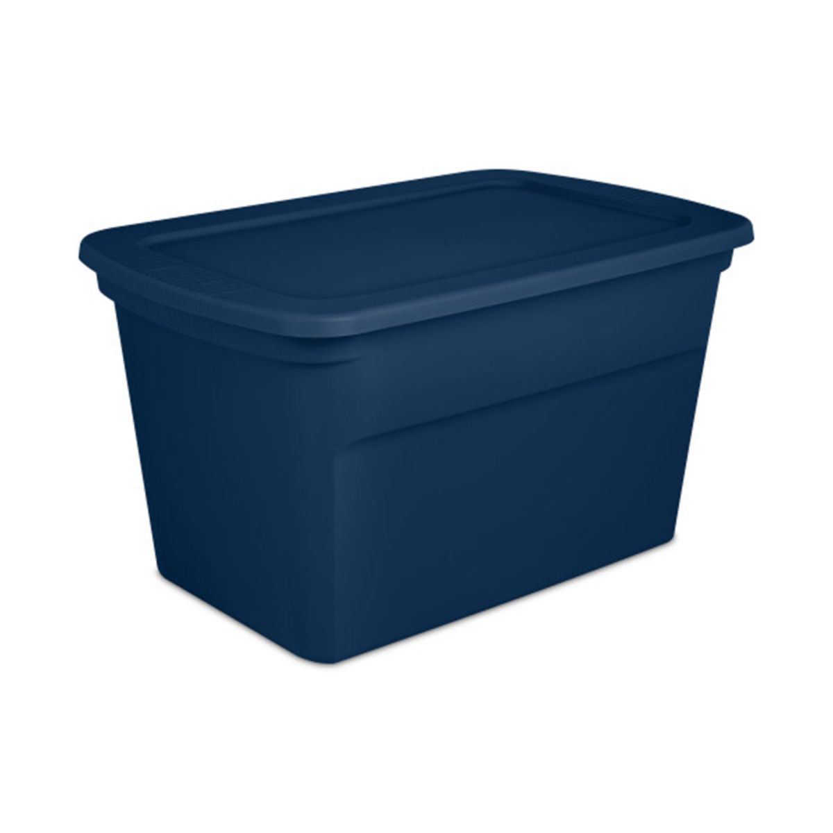 Sterilite Classic Lidded Stackable 30 Gal Storage Tote Container, Blue, 6 Pack Sterilite