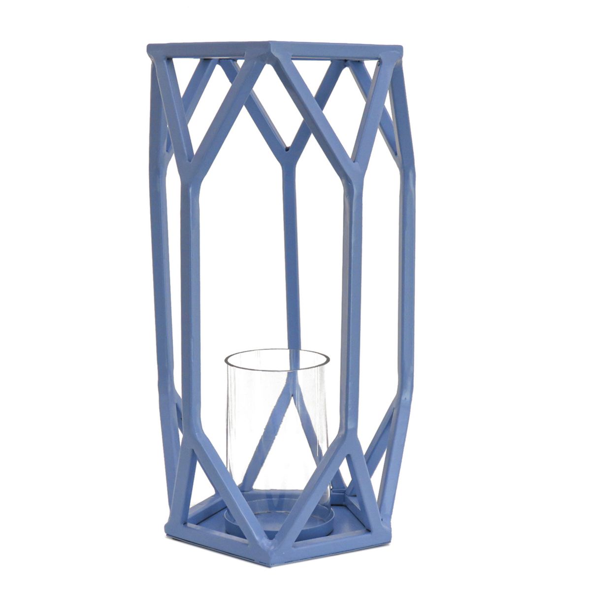 National Tree Company Candle Holder Geometric Lantern Floor Decor National Tree Company